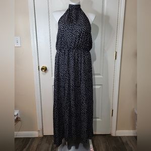 My Boutique Black and white Polkadot Maxi Dress